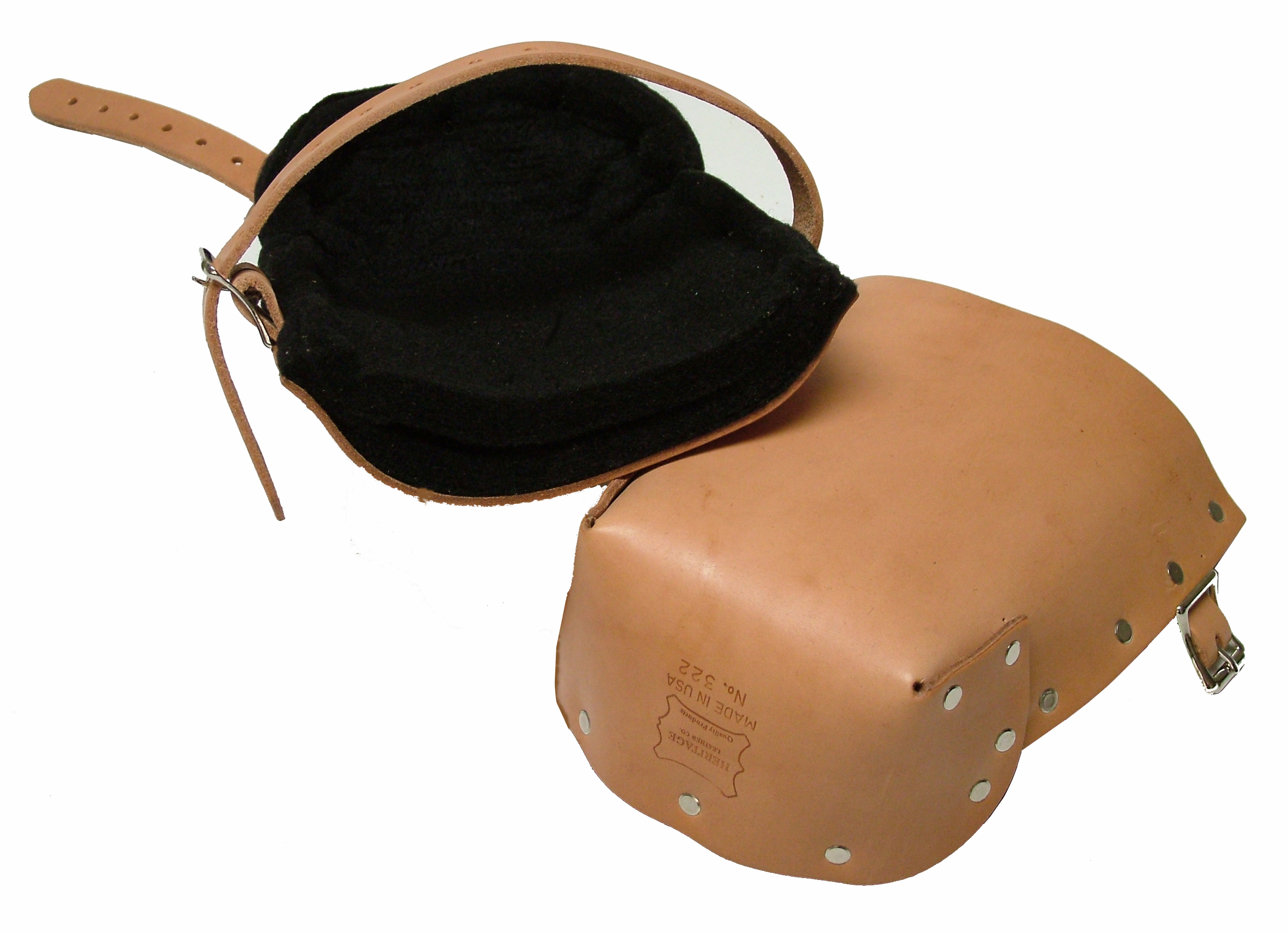 HERITAGE LEATHER Double Felt Leather Knee Pads - HL-322 